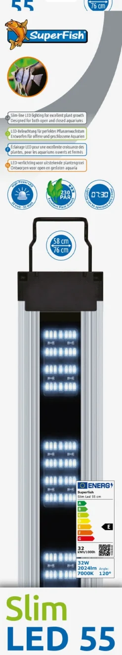 SuperFish aquarium verlichting 34 W 55 cm