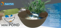 SuperFish terrasvijver Mini Pond bruin D 60 H 25 cm
