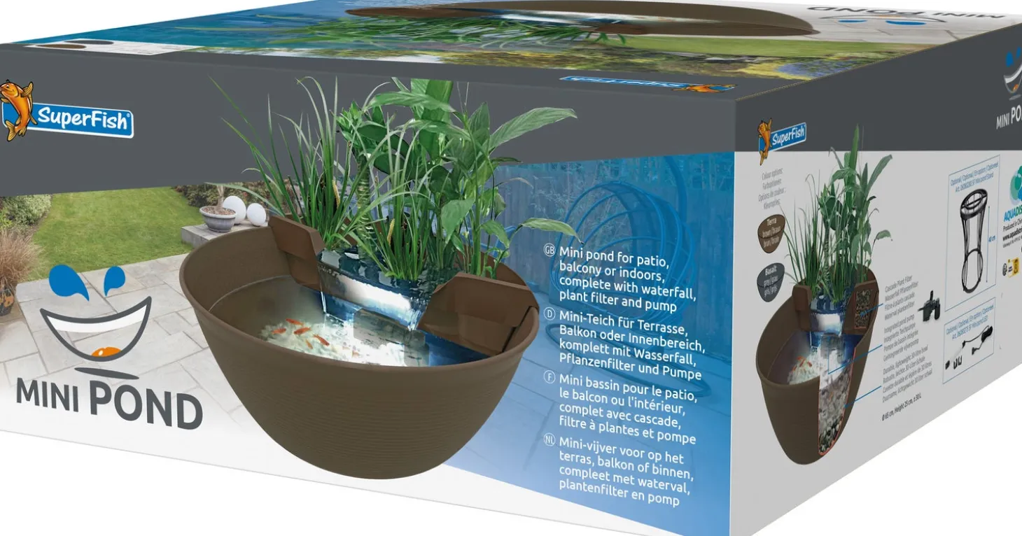 SuperFish terrasvijver Mini Pond bruin D 60 H 25 cm