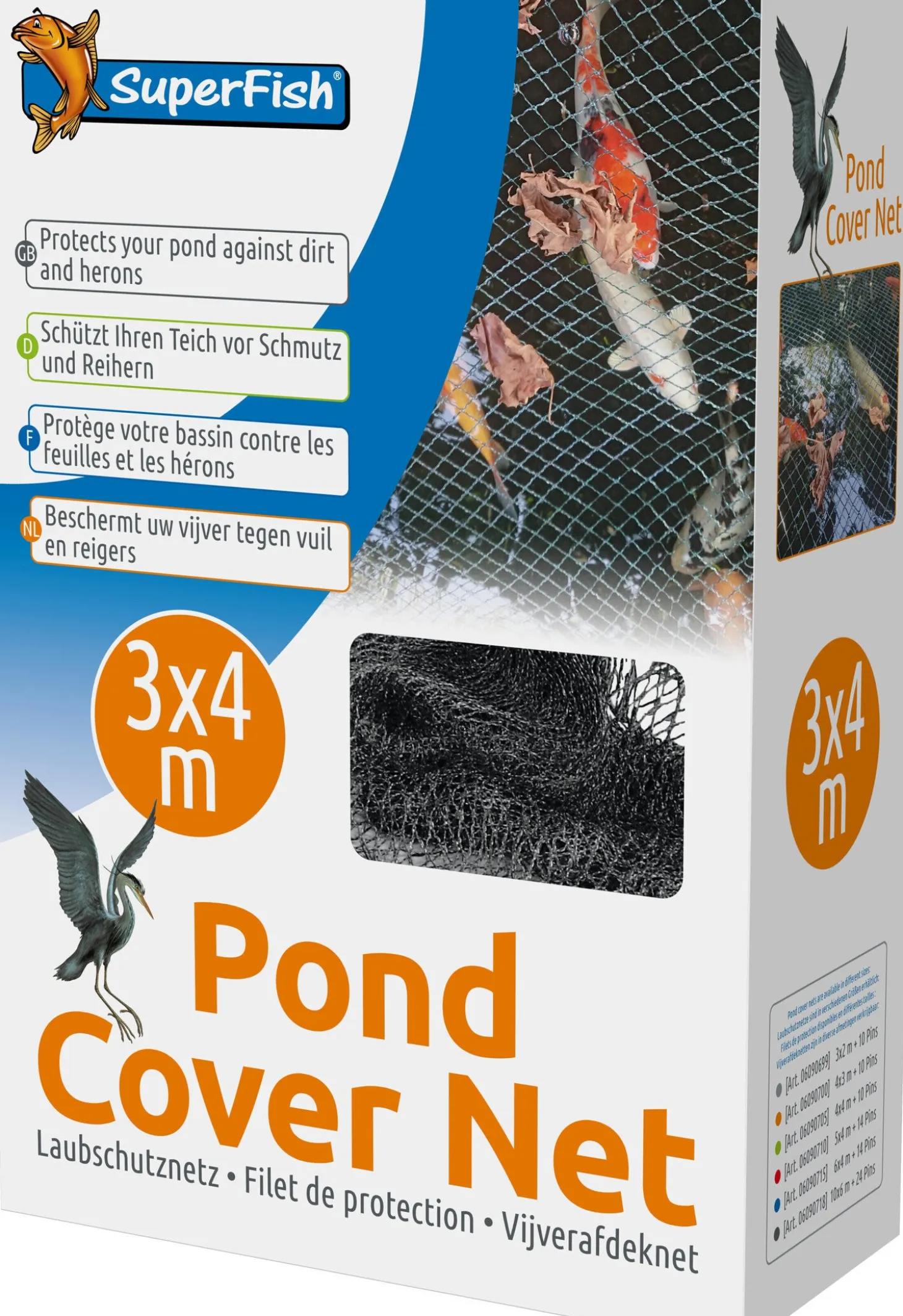Superfish vijver afdeknet 3 x 4 m