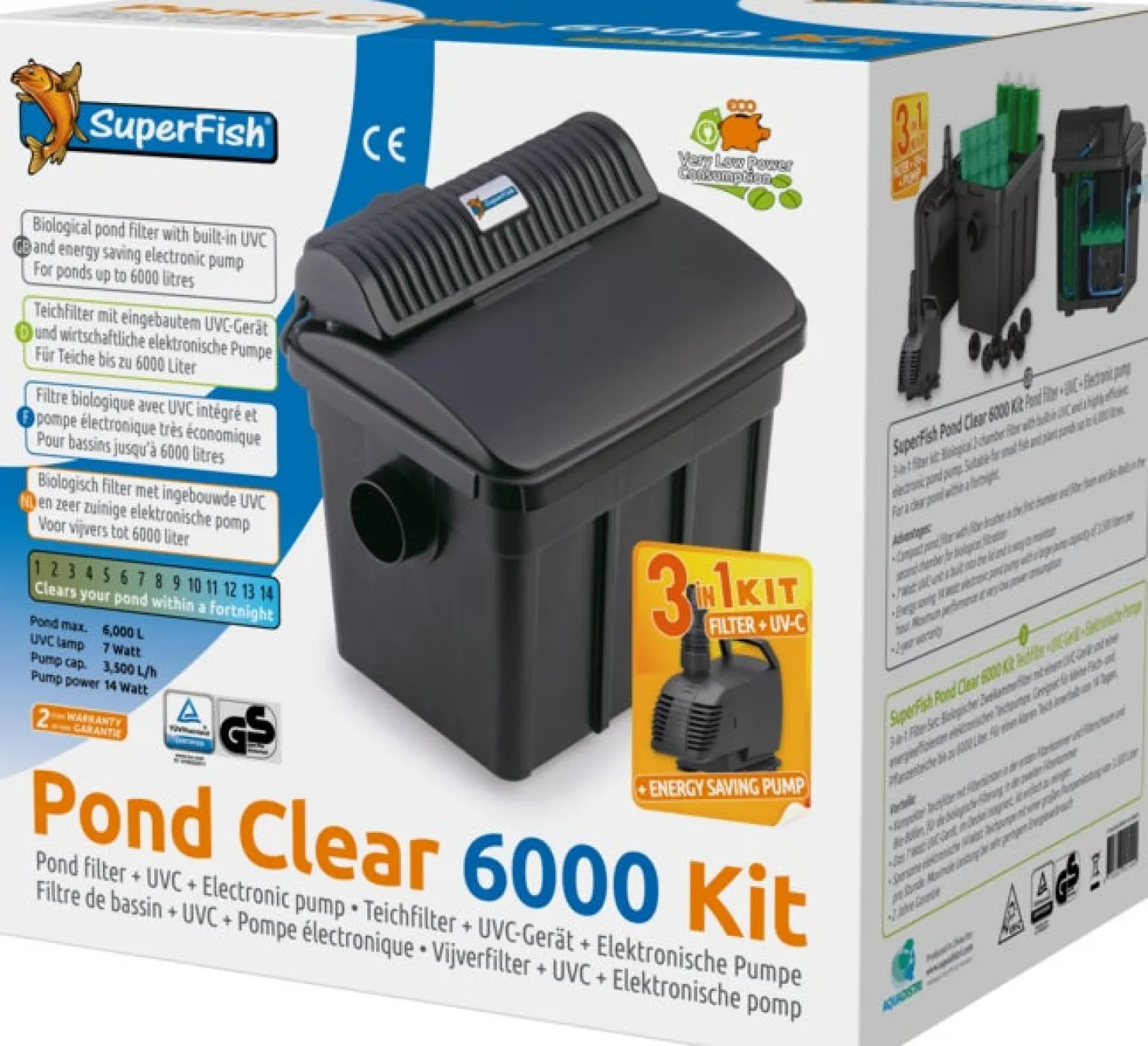 Superfish vijverfilter Pond Clear 3-in-1 kit 6000 L