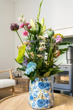 TS bloempot Designed by Lammie dutch blauw D 21 H 24 cm