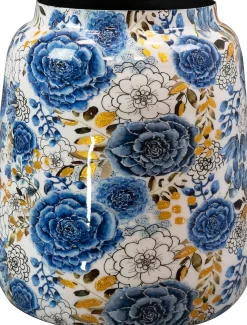 TS bloempot Designed by Lammie dutch blauw D 21 H 24 cm