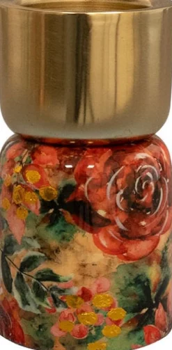 TS kandelaar Rose goud / rood D 4 H 11 cm