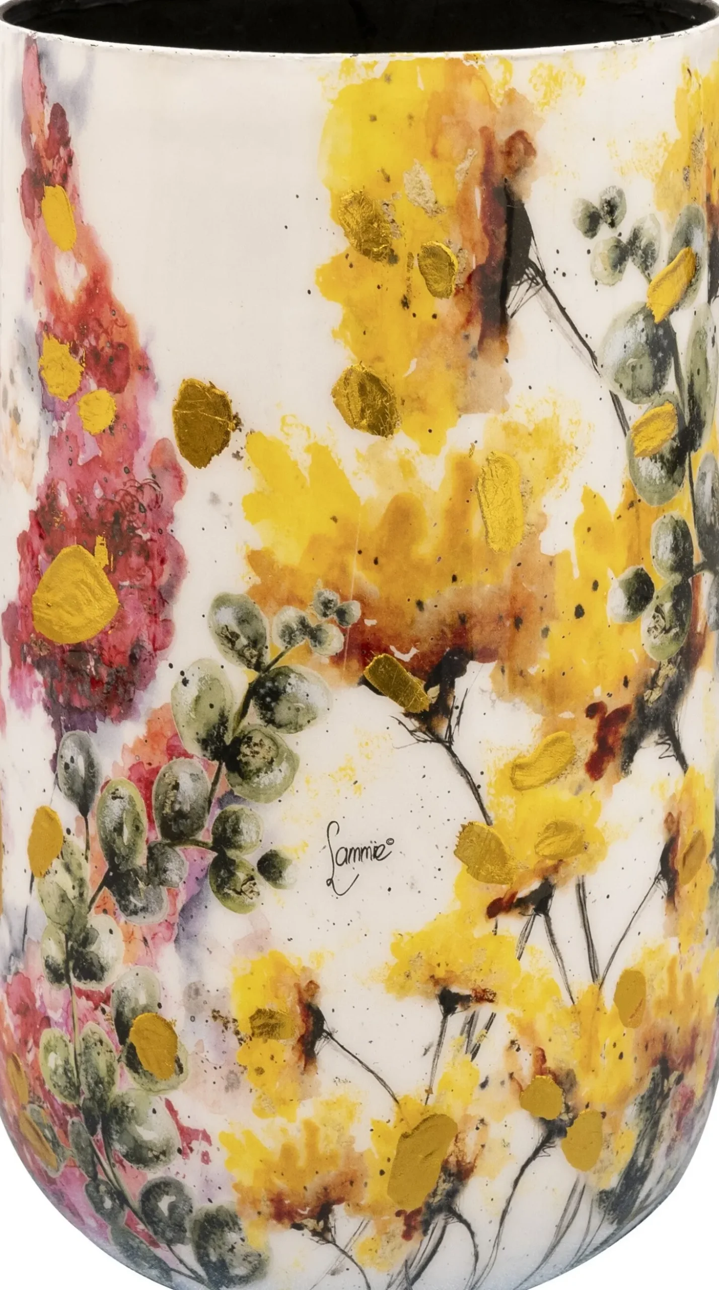 TS vaas Floral wit D 16 H 26 cm