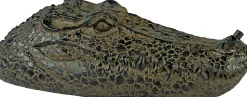 Ubbink spuitfiguur drijvende krokodil brons 34 x 16 x 10 cm