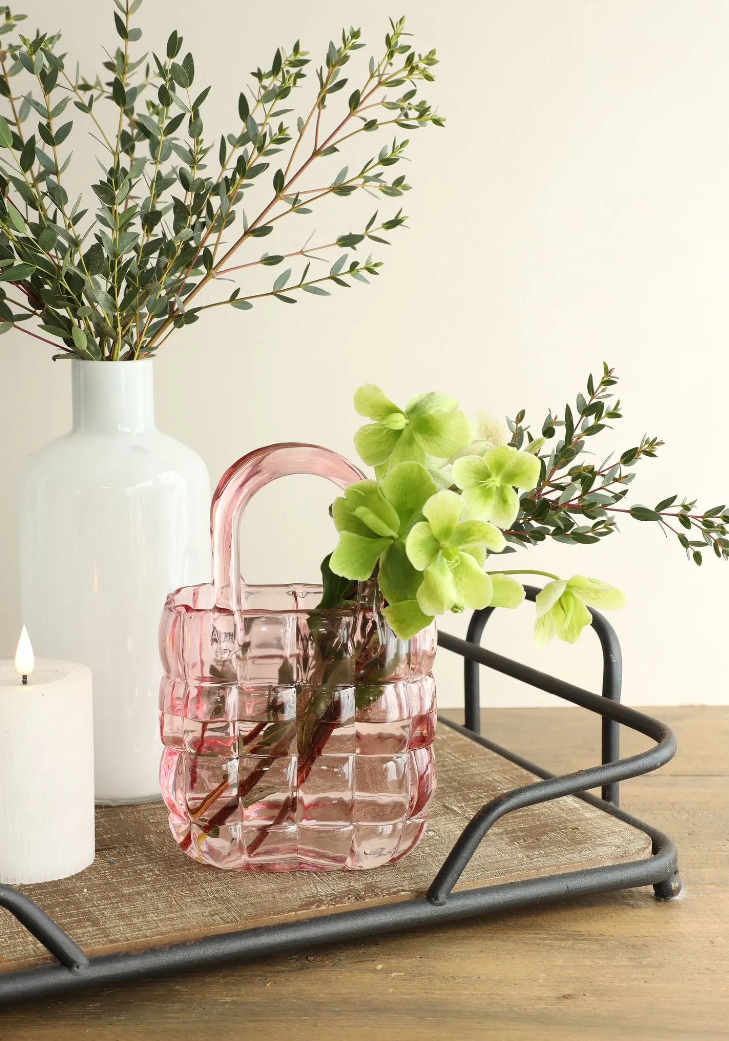 Vaas Marais roze 14 x 9,5 x 22 cm