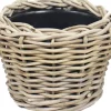 Van der Leeden bloempot grijs D 24 H 18 cm