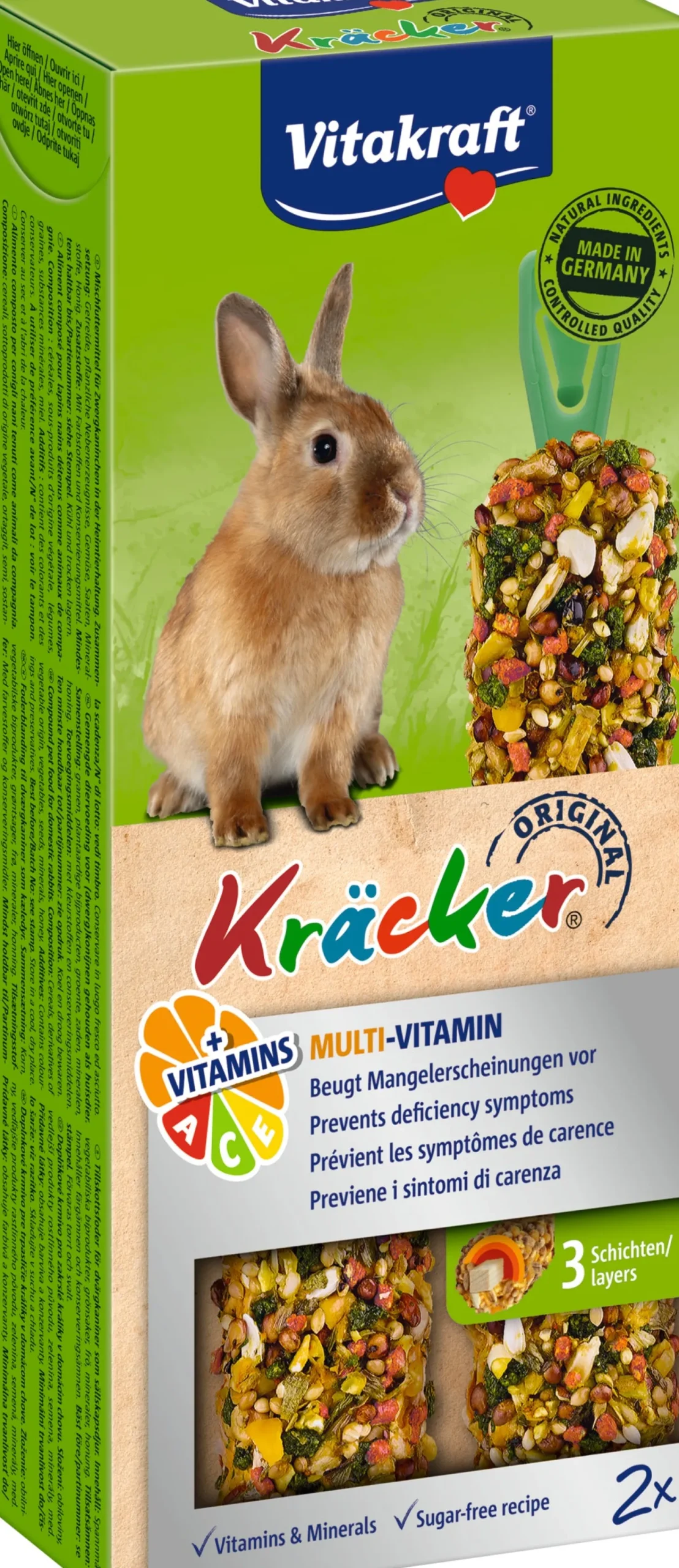 Vitakraft konijnensnack Kräcker multi vitamine 2 stuks