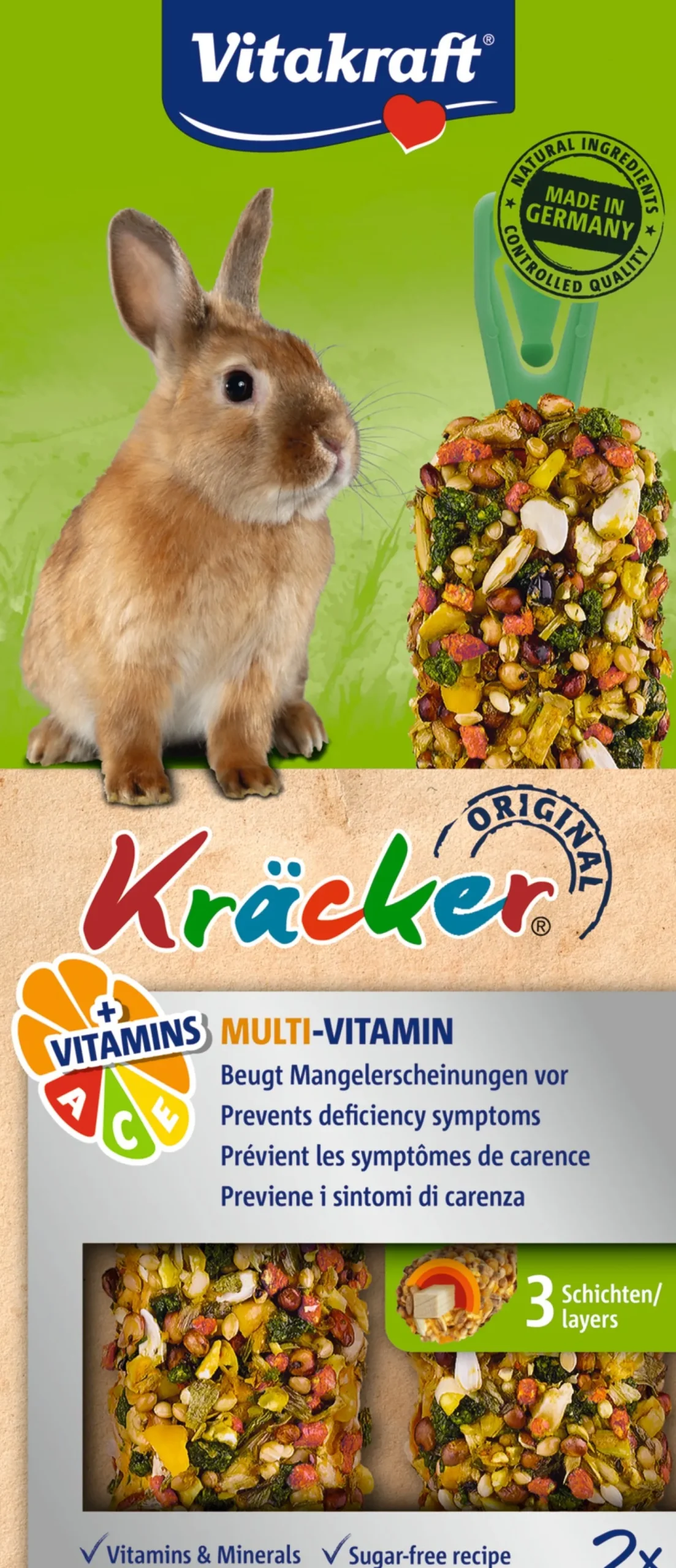 Vitakraft konijnensnack Kräcker multi vitamine 2 stuks