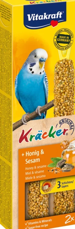 Vitakraft vogelsnack Kräcker parkiet honing en sesam 2 stuks