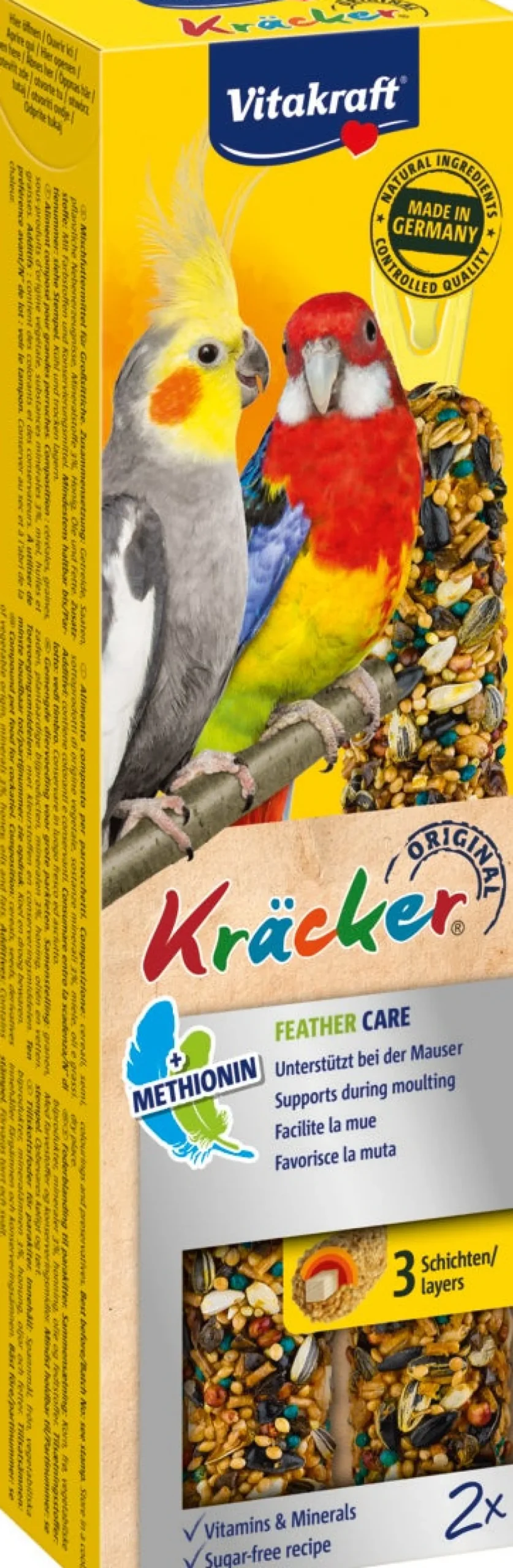 Vitakraft vogelsnack Kräcker valkparkiet Feather Care 2 stuks