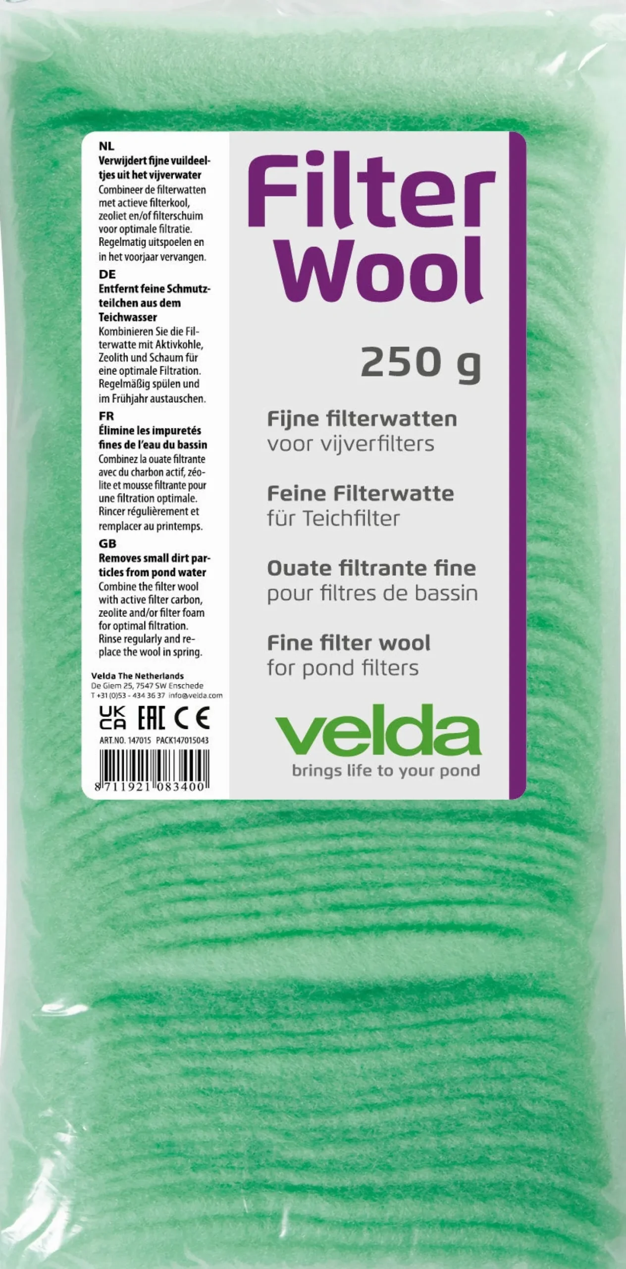 VT filterwatten groen 250 g