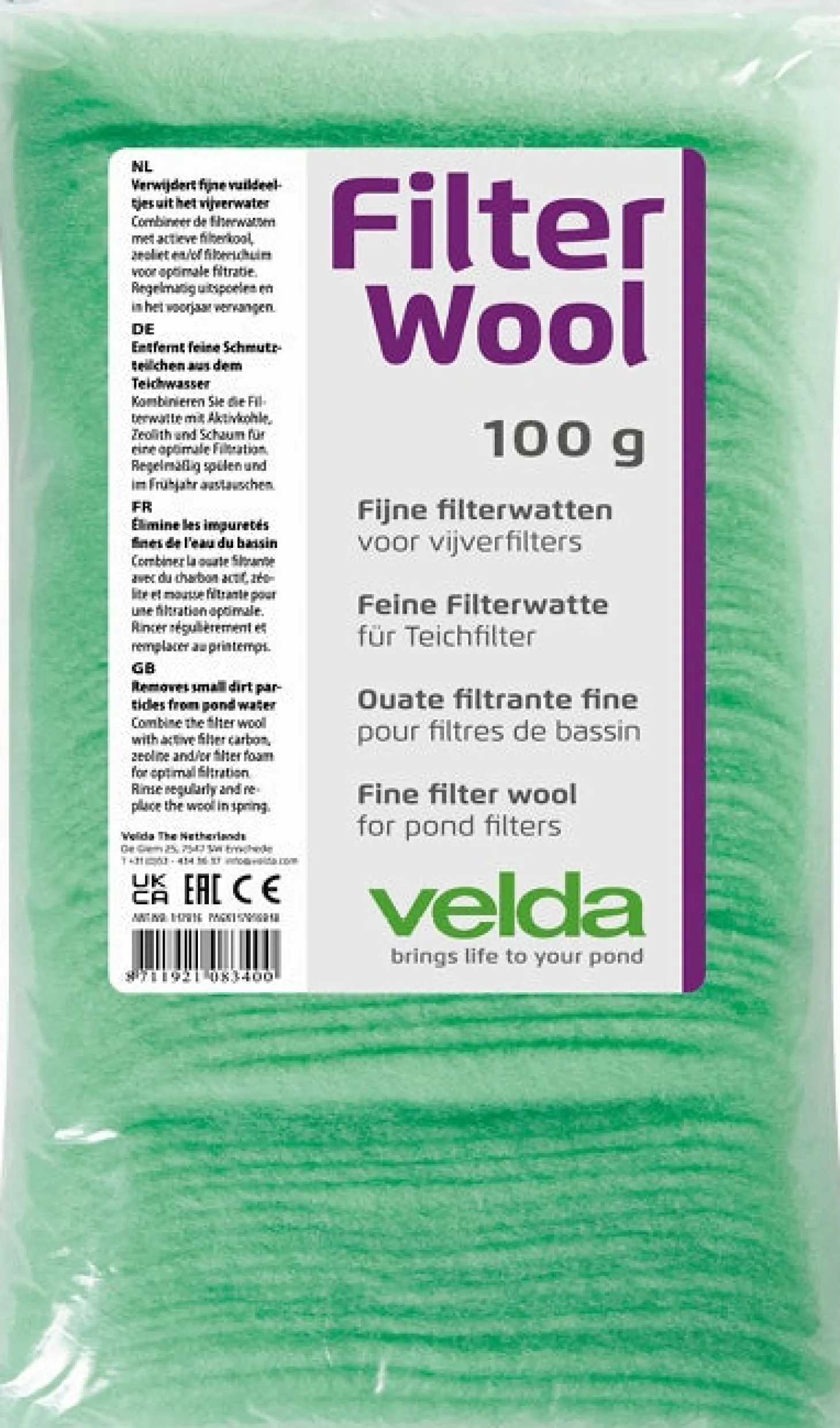 VT filterwatten groen 100 g
