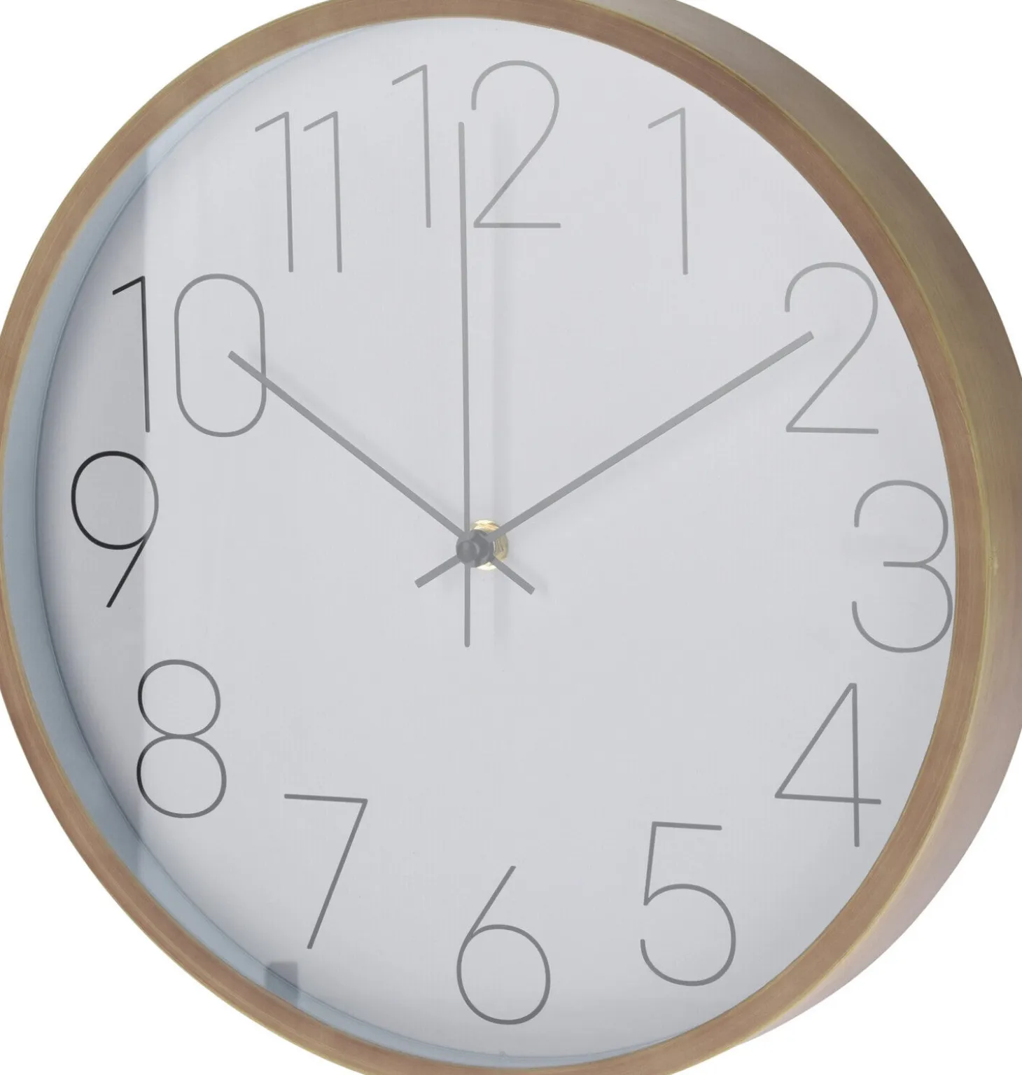 Wandklok wit / naturel D 30 H 4,4 cm