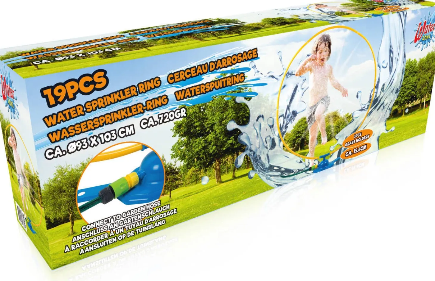 Waterzone watersproeier ring geel D 93 H 103 cm 5+