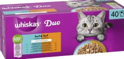 Whiskas kattenvoer in gelei Duo surf en turf adult 85 g 40 stuk