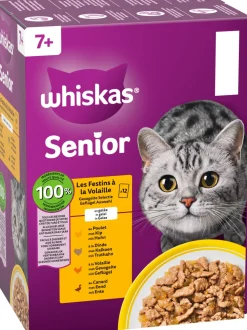 Whiskas kattenvoer in gelei senior gevogelte 85 g 12 stuks