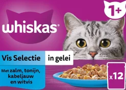 Whiskas kattenvoer in gelei Vis Selectie vis adult 85 g 12 stuks