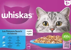 Whiskas kattenvoer in gelei Vis Selectie vis adult 85 g 12 stuks