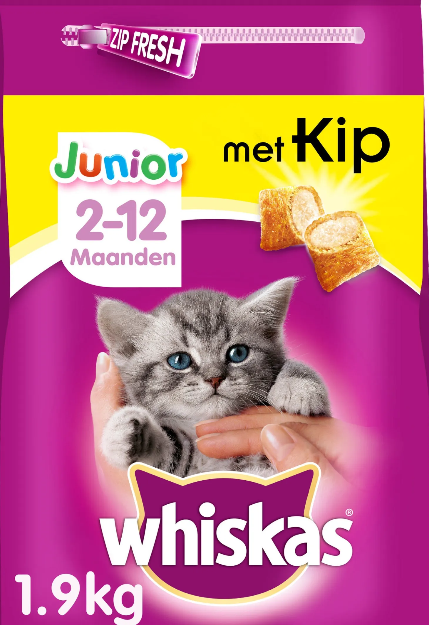 Whiskas kattenvoer junior kip 1,9 kg