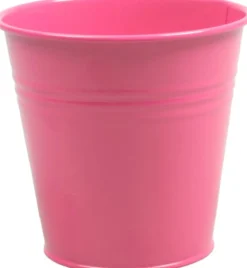 Zinc Collection bloempot Ella roze 14 x 12 x 14 cm