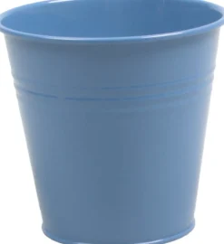 Zinc Collection bloempot Ella blauw 14 x 12 x 14 cm