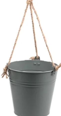 Zinc Collection hangpot Kelvin grijs 24 x 24 x 22 cm