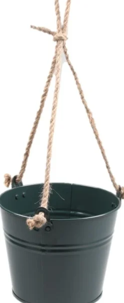 Zinc Collection hangpot Sanvi groen 23 x 23 x 18 cm