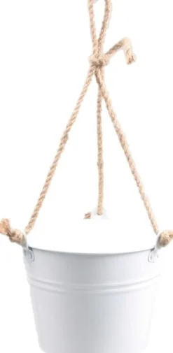 Zinc Collection hangpot Sanvi lichtblauw 23 x 23 x 18 cm