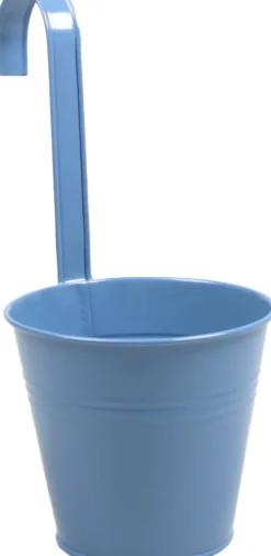 Zinc Collection hangpot Zyra blauw 13,5 x 14,5 x 28 cm