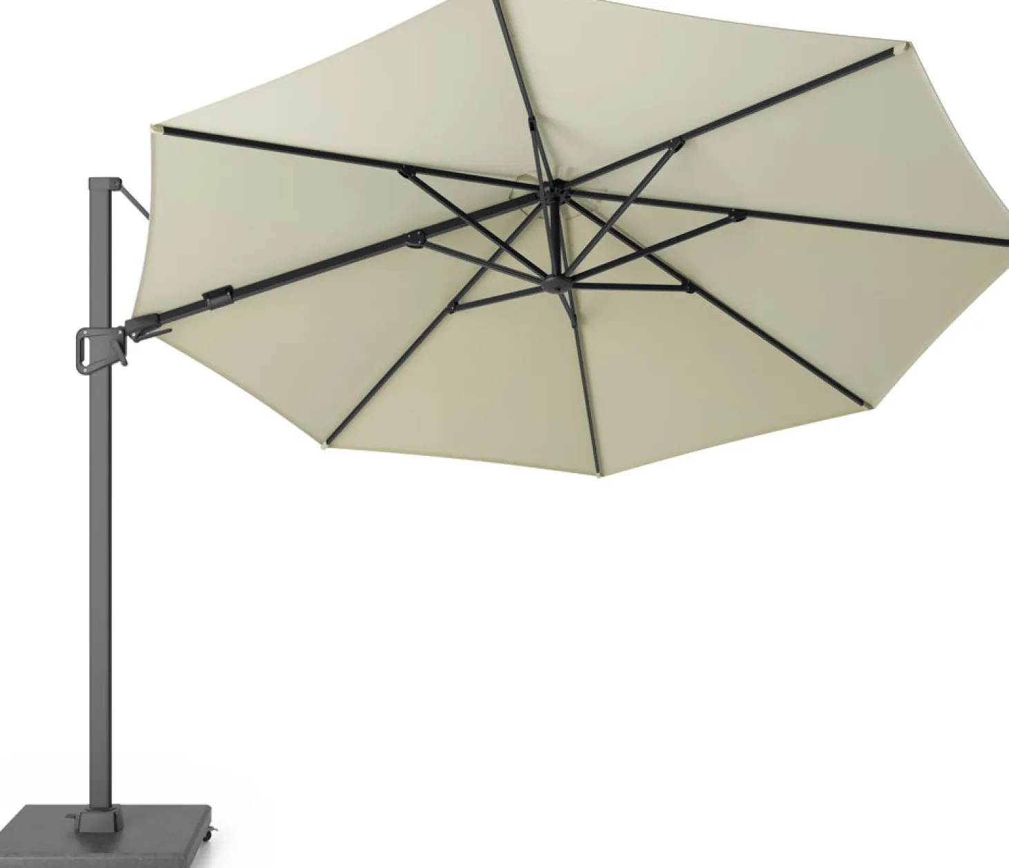 Zweefparasol Merida Plus crème 35+UV D 350 cm
