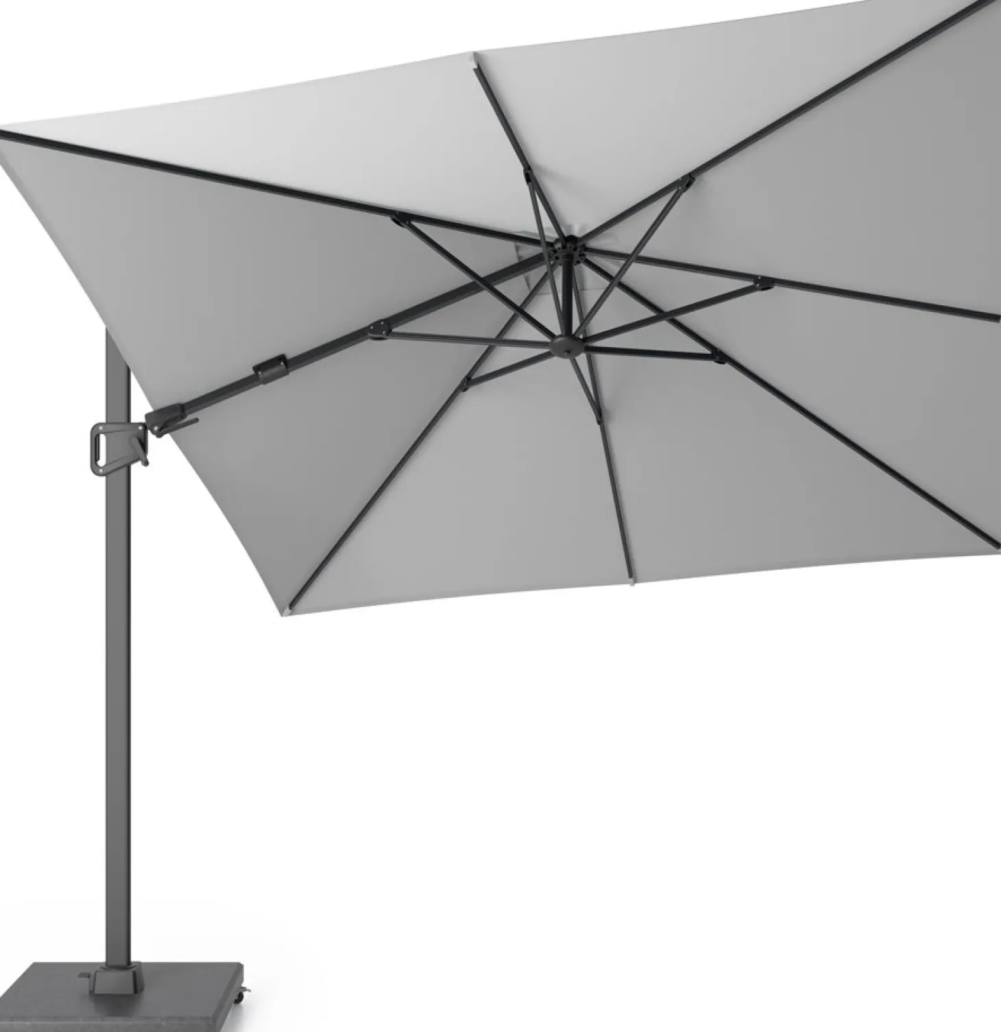 Zweefparasol Merida Plus grijs 35+UV 300 x 300 cm